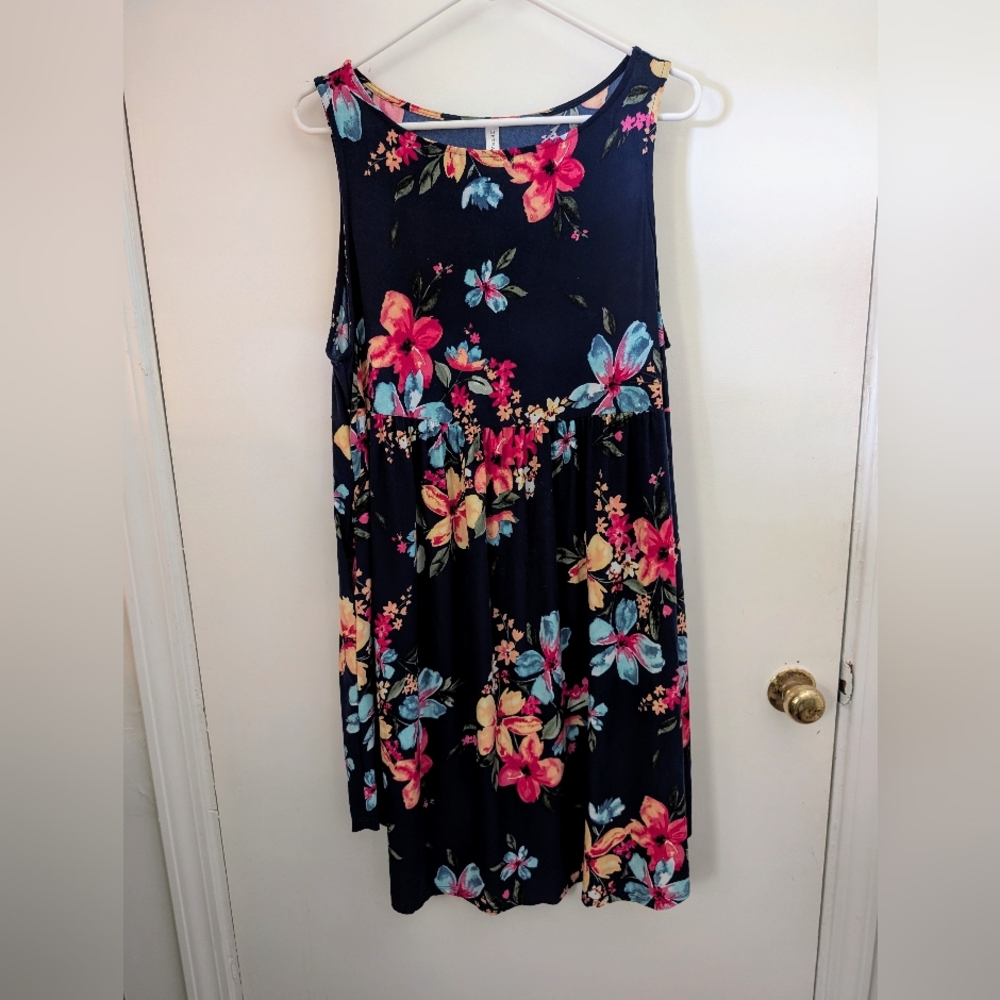 Emerald Multicolor Floral Dress